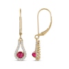 Thumbnail Image 3 of Greenland Rubies Collection Natural Ruby & Lab-Grown Diamond Dangle Earrings 1/4 ct tw 14K Yellow Gold