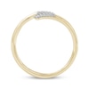 Thumbnail Image 3 of Diamond Deconstructed Bypass Fashion Ring 1/8 ct tw 10K Yellow Gold