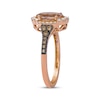 Thumbnail Image 2 of Le Vian Oval-Cut Morganite Halo Ring 3/8 ct tw Diamonds 14K Strawberry Gold