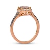 Thumbnail Image 2 of Le Vian Oval-Cut Morganite Halo Ring 3/8 ct tw Diamonds 14K Strawberry Gold