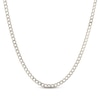 Thumbnail Image 1 of Solid Diamond-Cut Flat Curb Chain Necklace 5mm 14K White Gold 22&quot;