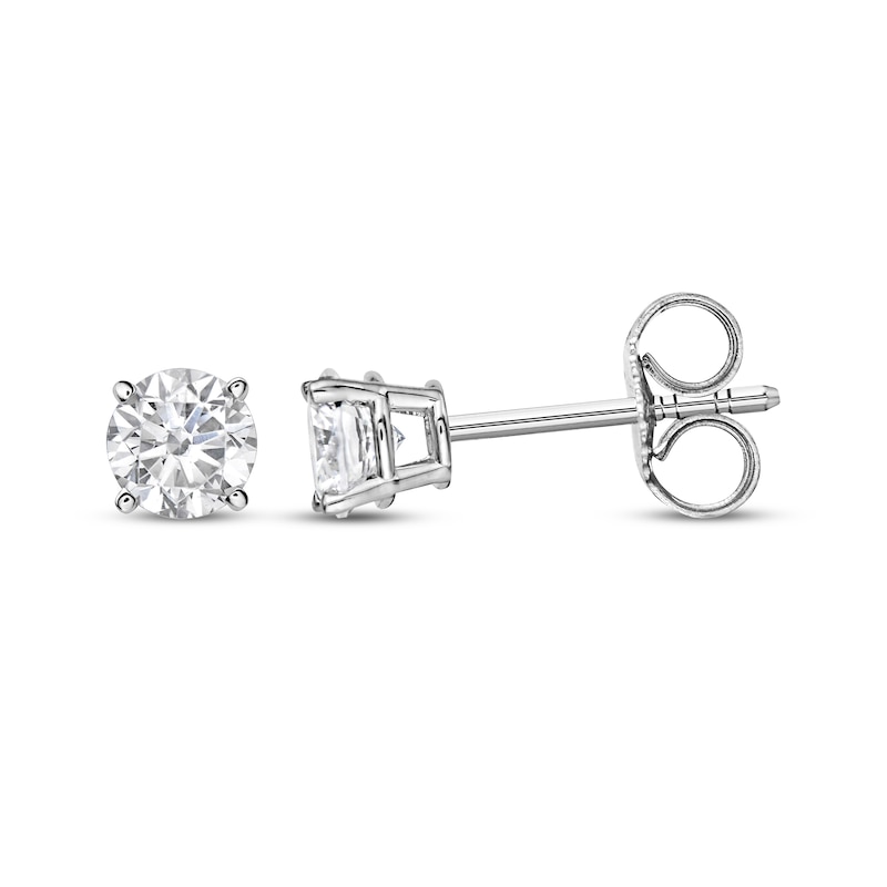 Lab-Created Diamonds by KAY Round-Cut Solitaire Stud Earrings 3/4 ct tw 10K White Gold (I/SI2)