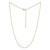 Thumbnail Image 2 of Solid Diamond-Cut Adjustable Wheat Chain Necklace 0.85mm 14K Yellow Gold 22&quot;