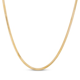 Semi-Solid Snake Chain Necklace 3.45mm 10K Yellow Gold 18&quot;