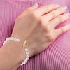 Thumbnail Image 2 of Freshwater Cultured Pearl Strand Bracelet 10K Yellow Gold 7.5&quot;