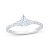 Thumbnail Image 1 of Lab-Grown Diamonds by KAY Pear-Shaped Three-Stone Engagement Ring 5/8 ct tw 14K White Gold