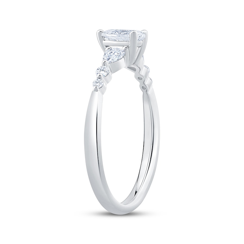 Main Image 2 of Lab-Grown Diamonds by KAY Pear-Shaped Three-Stone Engagement Ring 5/8 ct tw 14K White Gold