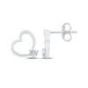 Thumbnail Image 3 of Diamond Solitaire Heart Stud Earrings 1/10 ct tw 10K White Gold (I/I2)