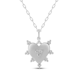 STUDIO BY KAY Diamond Heart Necklace 1/10 ct tw 10K White Gold 18&quot;