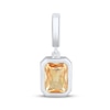 Thumbnail Image 1 of Charmed Memories Emerald-Cut Orange Cubic Zirconia Charm Sterling Silver