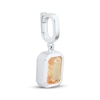 Thumbnail Image 2 of Charmed Memories Emerald-Cut Orange Cubic Zirconia Charm Sterling Silver