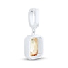 Thumbnail Image 3 of Charmed Memories Emerald-Cut Orange Cubic Zirconia Charm Sterling Silver