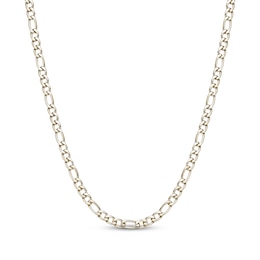 Figaro Chain Necklace 6mm Yellow Ion-Plated Solid Stainless Steel 22&quot;