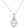 Thumbnail Image 1 of Cultured Pearl Necklace 1/15 ct tw Diamonds Sterling Silver