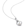 Thumbnail Image 2 of Cultured Pearl Necklace 1/15 ct tw Diamonds Sterling Silver