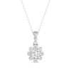 Thumbnail Image 1 of Lab-Grown Diamonds by KAY Flower Necklace 1/3 ct tw 14K White Gold 18”