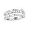 Thumbnail Image 1 of THE LEO Diamond Three-Row Anniversary Band 1/2 ct tw 14K White Gold