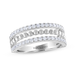 THE LEO Diamond Three-Row Anniversary Band 1/2 ct tw 14K White Gold