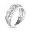 Thumbnail Image 2 of THE LEO Diamond Three-Row Anniversary Band 1/2 ct tw 14K White Gold