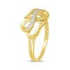 Thumbnail Image 1 of Diamond Accent Double Heart Infinity Ring 10K Yellow Gold