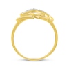 Thumbnail Image 2 of Diamond Accent Double Heart Infinity Ring 10K Yellow Gold