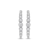 Thumbnail Image 2 of Diamond Graduated Hoop Earrings 3/4 ct tw 10K White Gold