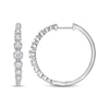 Thumbnail Image 3 of Diamond Graduated Hoop Earrings 3/4 ct tw 10K White Gold