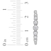 Thumbnail Image 4 of Diamond Graduated Hoop Earrings 3/4 ct tw 10K White Gold