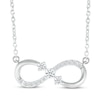 Thumbnail Image 0 of Diamond Infinity Necklace 1/4 ct tw 10K White Gold 18"