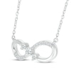 Thumbnail Image 2 of Diamond Infinity Necklace 1/4 ct tw 10K White Gold 18&quot;