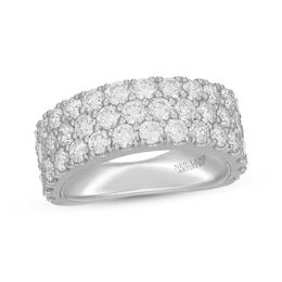 Neil Lane Artistry Lab-Grown Diamond Three-Row Anniversary Ring 3 ct tw 14K White Gold