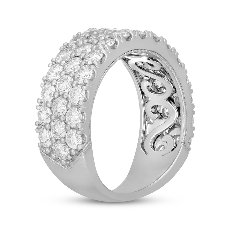 Main Image 2 of Neil Lane Artistry Lab-Grown Diamond Three-Row Anniversary Ring 3 ct tw 14K White Gold