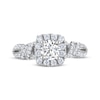 Thumbnail Image 3 of THE LEO Diamond Round-Cut Cushion Halo Engagement Ring 1 ct tw 14K White Gold