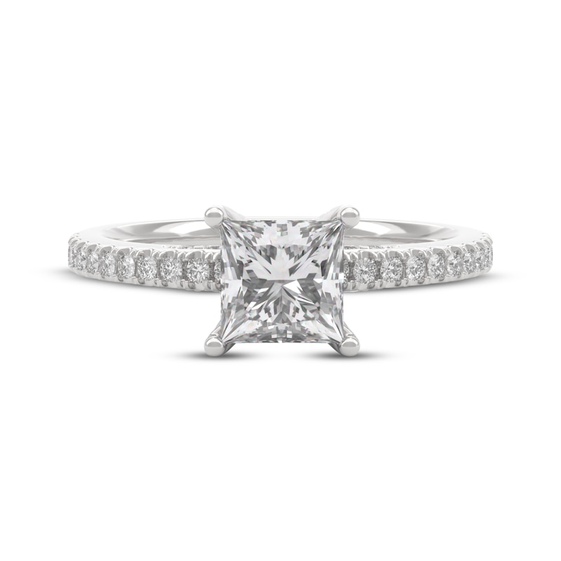 Main Image 3 of THE LEO Diamond Princess-Cut Engagement Ring 1-1/3 ct tw 14K White Gold