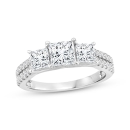 Memories Moments Magic Princess-Cut Lab-Grown Diamond Engagement Ring 2-1/3 ct tw 14K White Gold