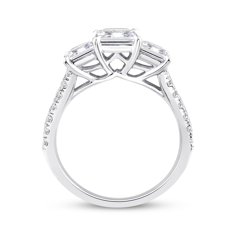 Main Image 3 of Memories Moments Magic Princess-Cut Lab-Grown Diamond Engagement Ring 2-1/3 ct tw 14K White Gold