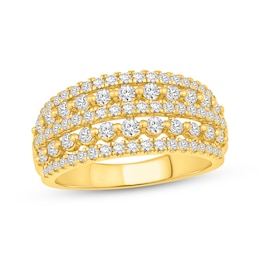 Diamond Five-Row Anniversary Ring 1 ct tw 10K Yellow Gold