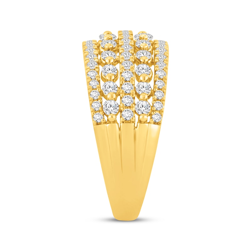 Diamond Five-Row Anniversary Ring 1 ct tw 10K Yellow Gold