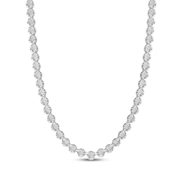 Diamond Tennis Necklace 1/2 ct tw Sterling Silver 17&quot;