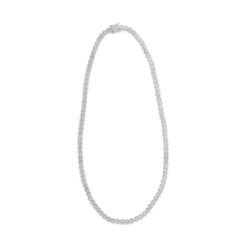 Diamond Tennis Necklace 1/2 ct tw Sterling Silver 17"