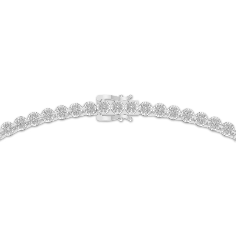 Diamond Tennis Necklace 1/2 ct tw Sterling Silver 17"