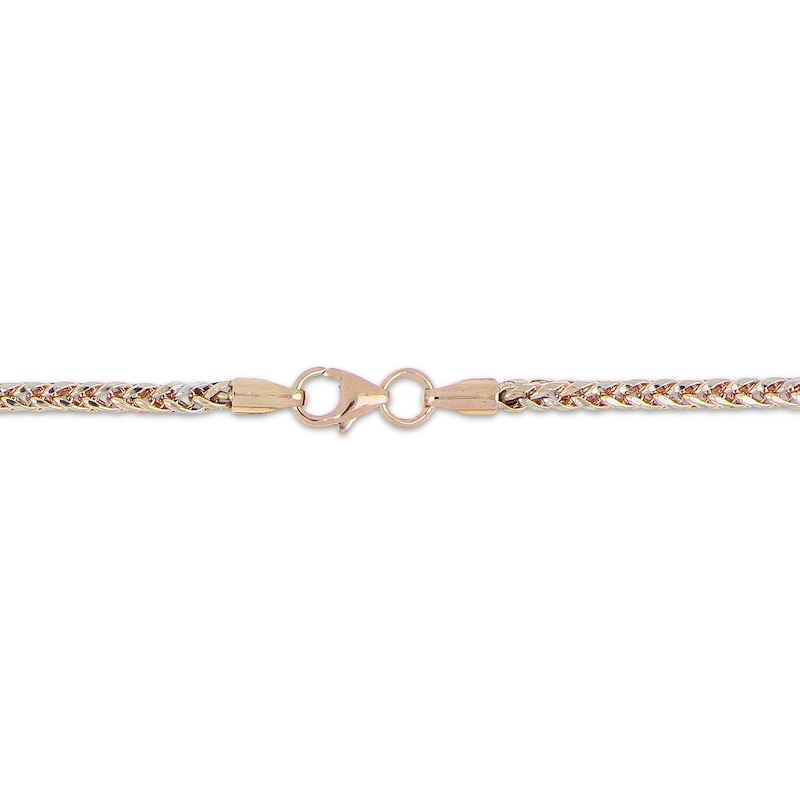 Main Image 3 of Hollow Wheat Chain Necklace 2.7mm 10K Rose Gold 20&quot;