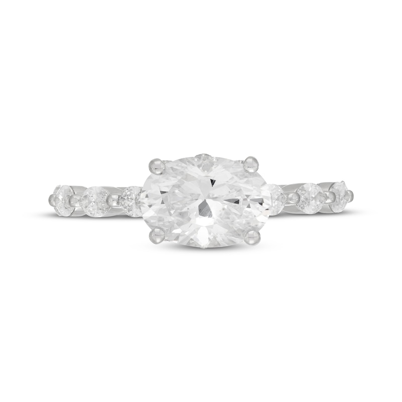 Neil Lane Artistry Oval-Cut Lab-Grown Diamond Engagement Ring 2-1/5 ct tw 14K White Gold