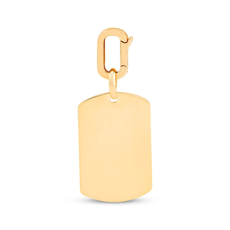 Main Image 1 of Charmed Memories Dog Tag Charm 10K Yellow Gold