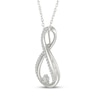 Thumbnail Image 2 of Diamond Twist Infinity Necklace 1/6 ct tw 10K White Gold 18&quot;