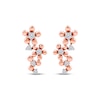 Thumbnail Image 2 of Diamond Flower Trio Earrings 1/10 ct tw 10K Rose Gold