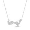 Thumbnail Image 1 of Diamond Arabic &quot;Mother&quot; Necklace 1/5 ct tw 10K White Gold 18&quot;