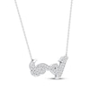 Thumbnail Image 2 of Diamond Arabic &quot;Mother&quot; Necklace 1/5 ct tw 10K White Gold 18&quot;