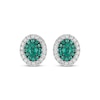 Thumbnail Image 2 of Le Vian Vault Oval-Cut Emerald Earrings 3/4 ct tw Diamonds Platinum