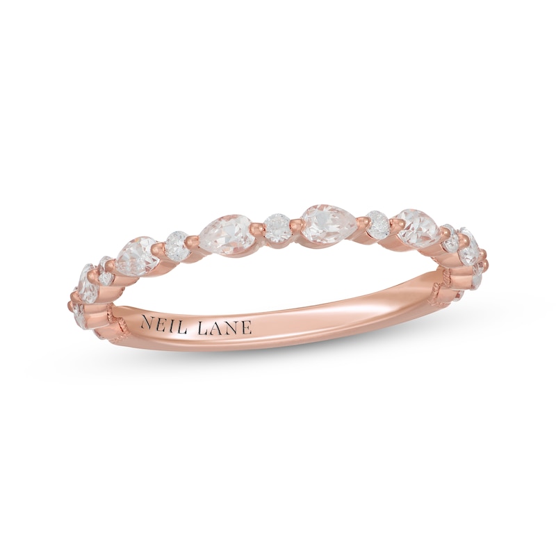 Main Image 1 of Neil Lane Artistry Pear-Shaped & Round-Cut Lab-Grown Diamond Anniversary Ring 5/8 ct tw 14K Rose Gold